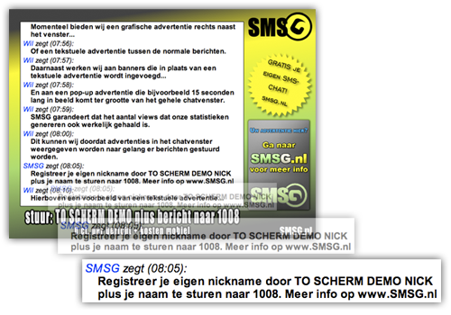 SMSG voorbeeld advertentie tekst
